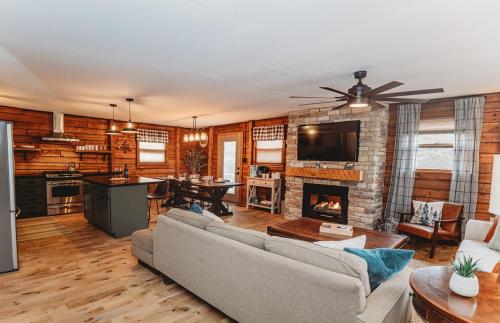 Living Room in Cabin Rental